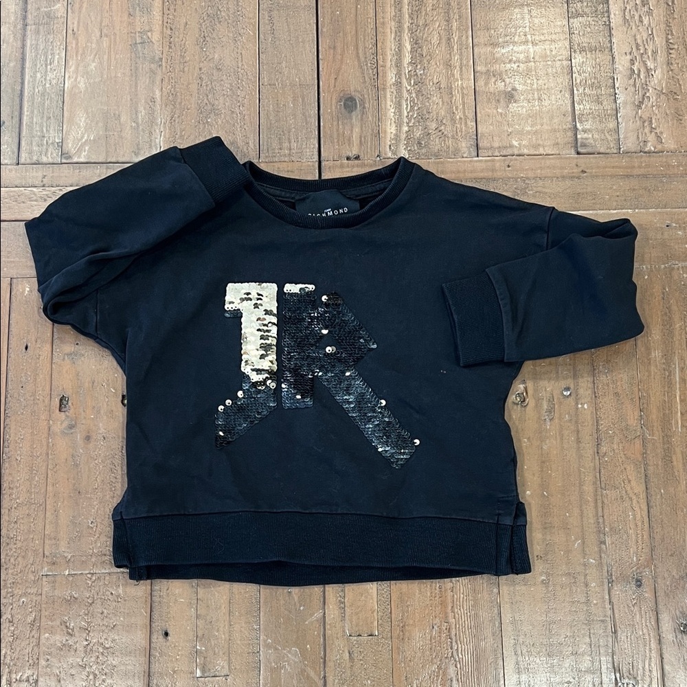 John Richmond Black Kids flip sequin Sweatshirt kids size 2 - designer